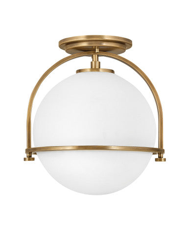 Hinkley Lighting Somerset Small Semi-flush Mount Heritage Brass 3403HB