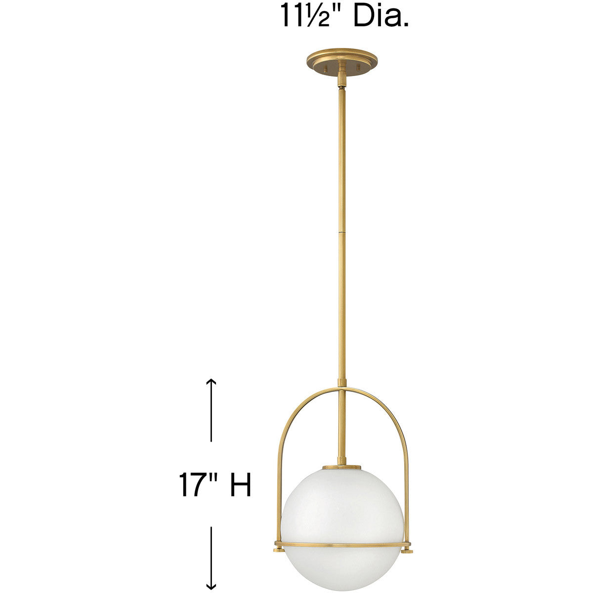 Hinkley Lighting Somerset Medium Pendant Heritage Brass 3407HB