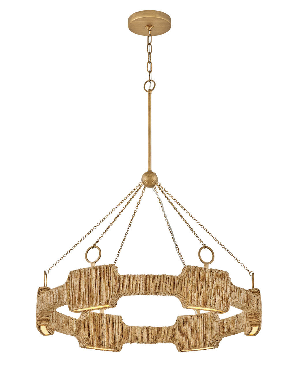 Hinkley Lightng Raffi Chandelier Medium LED Single Tier in Burnished Gold 34106BNG