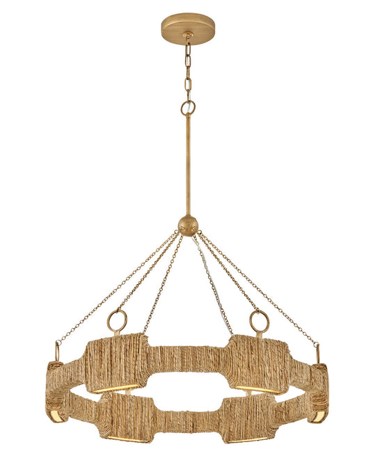 Hinkley Lightng Raffi Chandelier Medium LED Single Tier in Burnished Gold 34106BNG