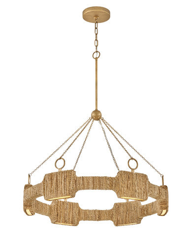 Hinkley Lightng Raffi Chandelier Medium LED Single Tier in Burnished Gold 34106BNG