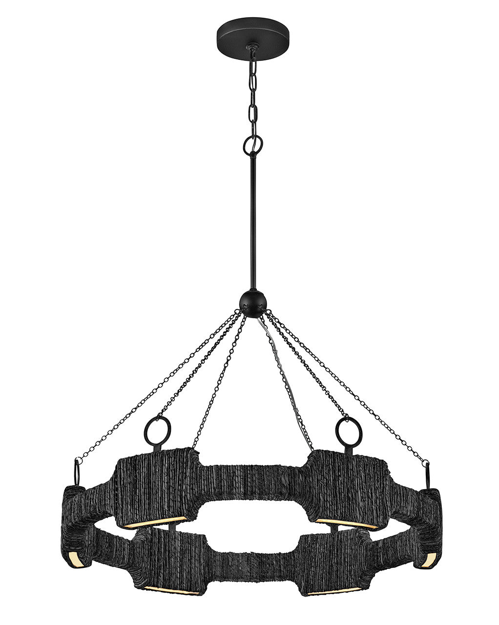 Hinkley Lighting Raffi Medium LED Single Tier Chandelier in Carbon Black 34106CBK