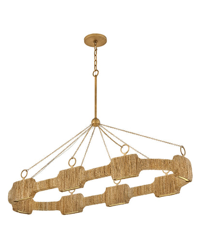 Hinkley Lightng Raffi Chandelier LED Linear in Burnished Gold 34107BNG