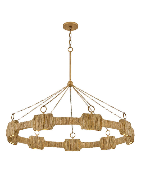 Hinkley Lightng Raffi Chandelier Large LED Single Tier in Burnished Gold 34108BNG