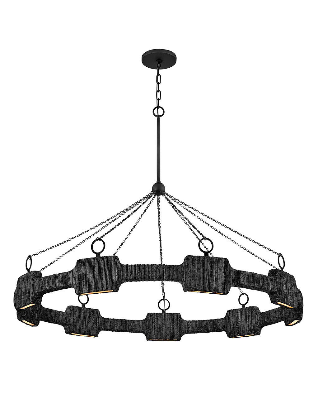 Hinkley Lighting Raffi Large LED Single Tier Chandelier in Carbon Black 34108CBK