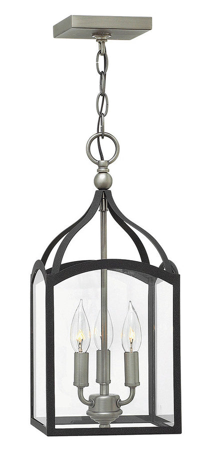 Hinkley Lighting Clarendon Small Open Frame Pendant Aged Zinc 3413DZ