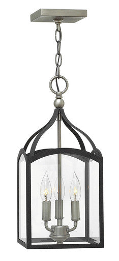 Hinkley Lighting Clarendon Small Open Frame Pendant Aged Zinc 3413DZ