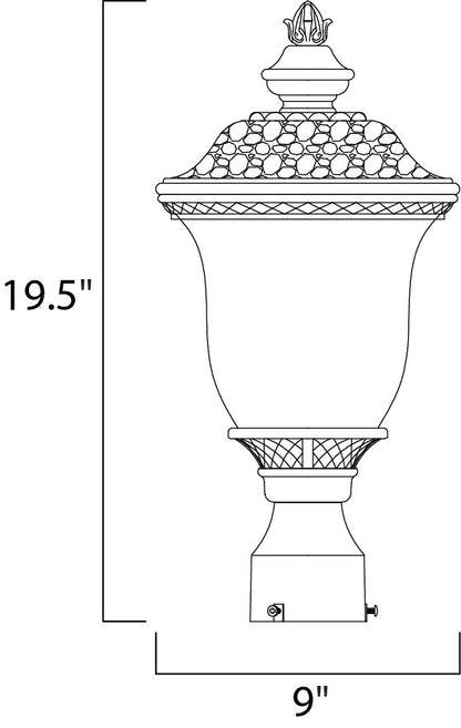 Maxim Carriage House DC 1-LT Outdoor Pole/Post Lantern in Oriental Bronze 3426WGOB