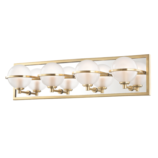 Hudson Valley Lighting Axiom Bath And Vanity in Aged Brass 6444-AGB