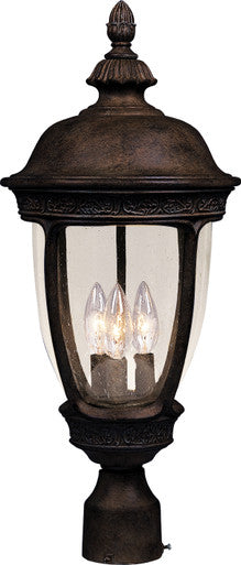 Maxim Knob Hill Cast 3-Light Outdoor Pole/Post Lantern in Sienna 3460CDSE