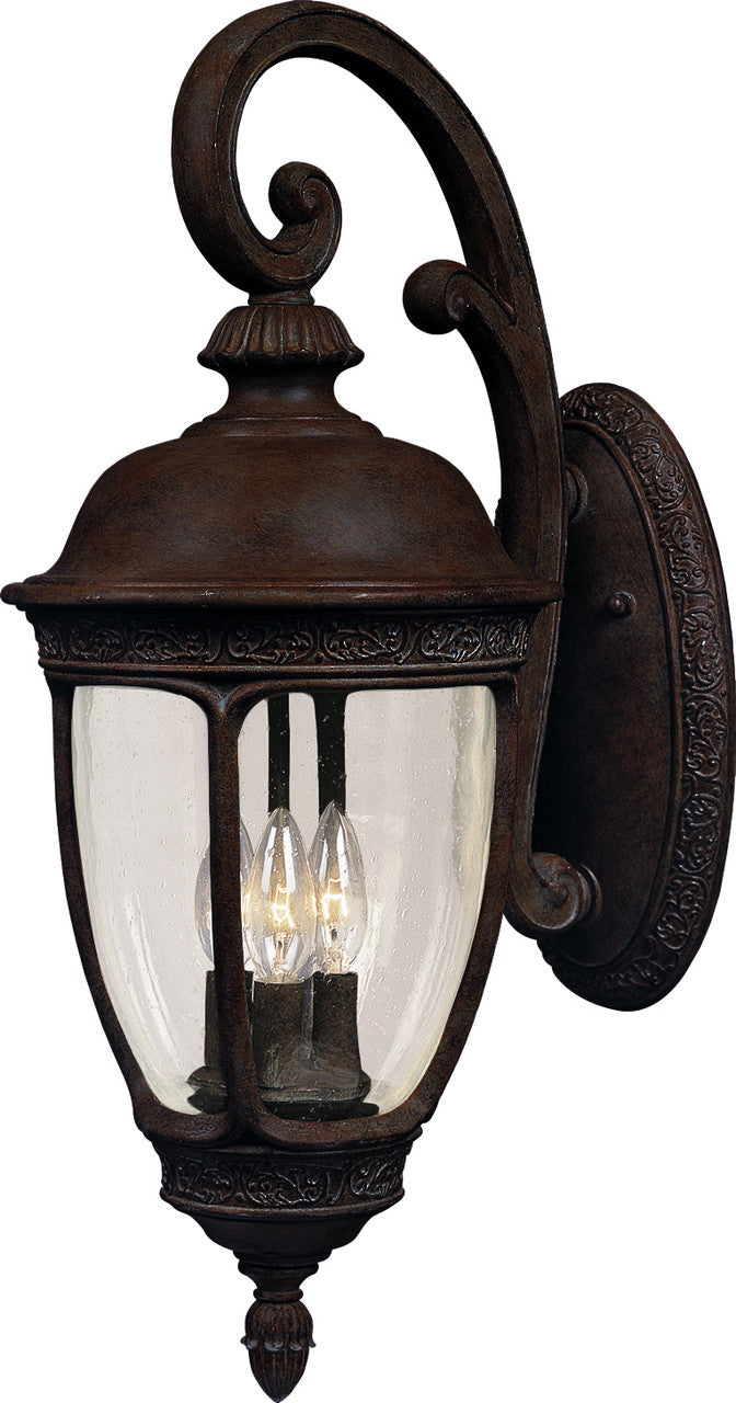 Maxim Knob Hill Cast 3-Light Outdoor Wall Lantern in Sienna 3464CDSE