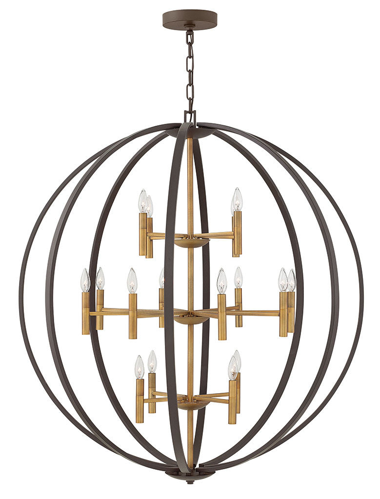 Hinkley Lighting Euclid Extra Large Three Tier Orb Spanish Bronze 3464SB