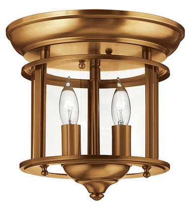 Hinkley Lighting Gentry Small Flush Mount Heirloom Brass 3472HR