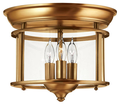 Hinkley Lighting Gentry Medium Flush Mount Heirloom Brass 3473HR