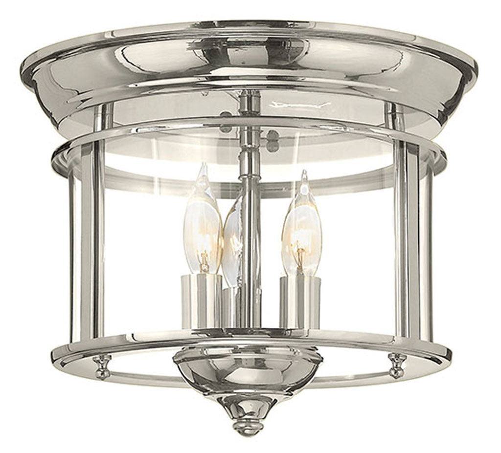 Hinkley Lighting Gentry Medium Flush Mount Polished Nickel 3473PN