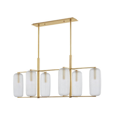 Hudson Valley Lighting Pebble Linear in Aged Brass 3476-AGB