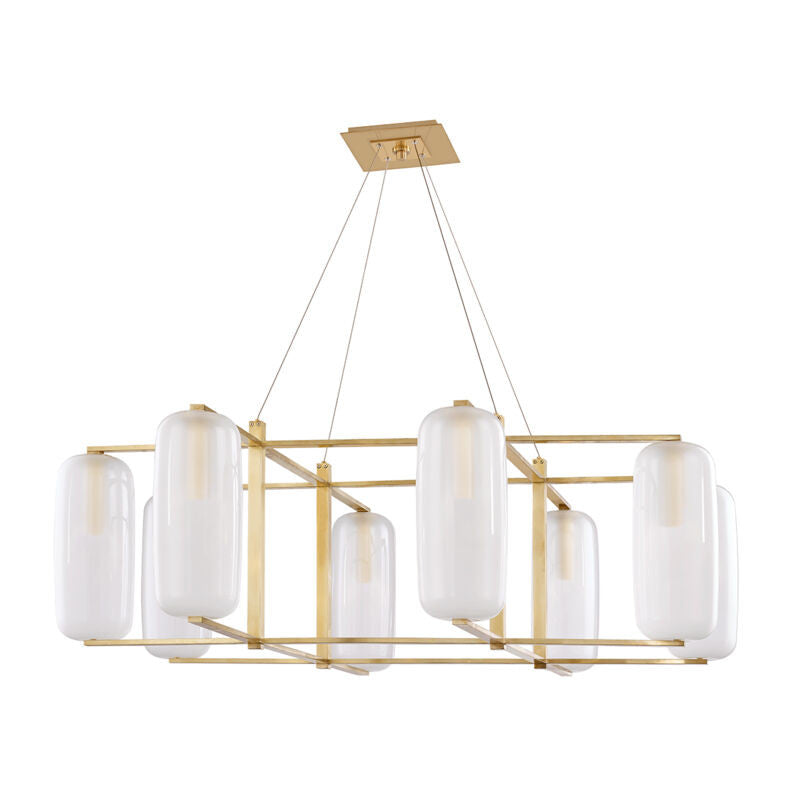 Hudson Valley Lighting Pebble Chandelier in Aged Brass 3478-AGB