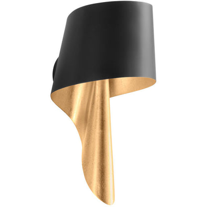 Corbett Lighting LUCIA Wall Sconce in Vintage Gold Leaf And Soft Black 348-01-VGL/SBK