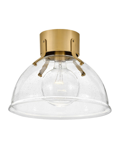 Hinkley Lighting Argo Small Flush Mount in Heritage Brass with Clear Seedy glass 3481HB-CS