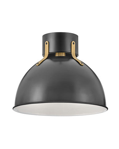 Hinkley Lighting Argo Small Flush Mount Satin Black 3481SK