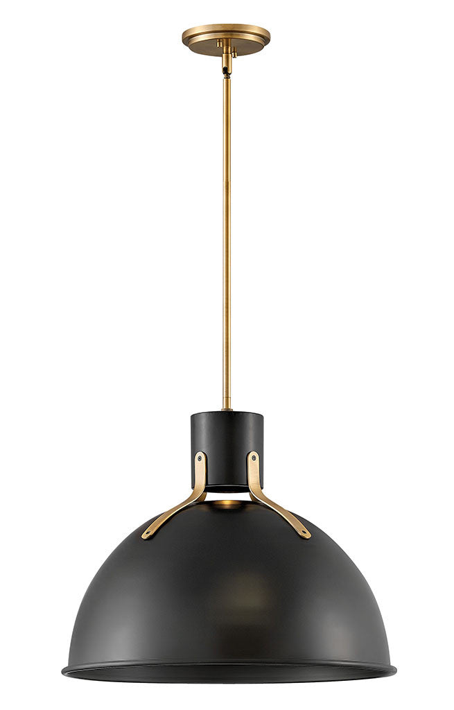 Hinkley Lighting Argo Medium Pendant Satin Black 3483SK