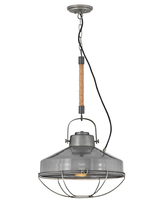 Hinkley Lighting Brooklyn Large Pendant Rustic Pewter 34904RP