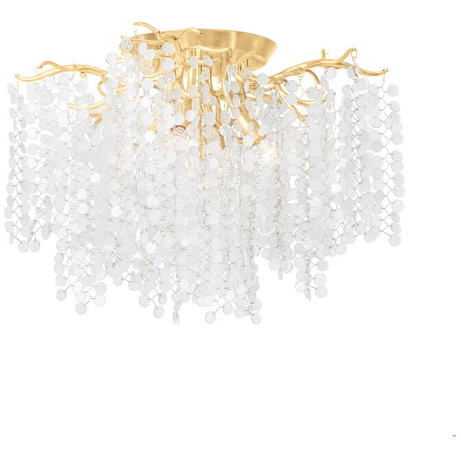 Corbett Lighting GENOA Semi Flush in Gold Leaf 350-24-GL