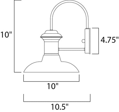 Maxim Wharf 1-Light Outdoor Wall Lantern in Empire Bronze 35002EB