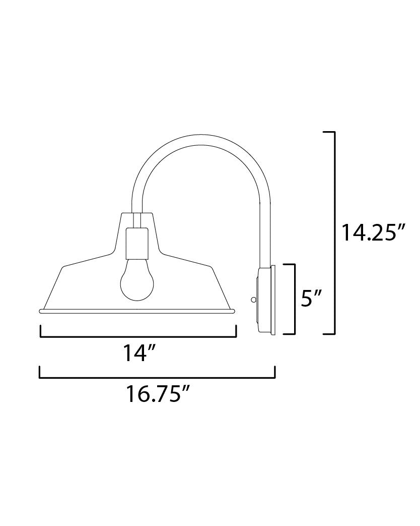 Maxim Pier M X-Large Sconce in Black 35018EB