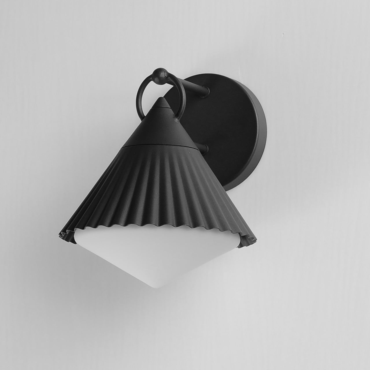 Maxim Odette 10" Wall Sconce in Black 35132WTBK