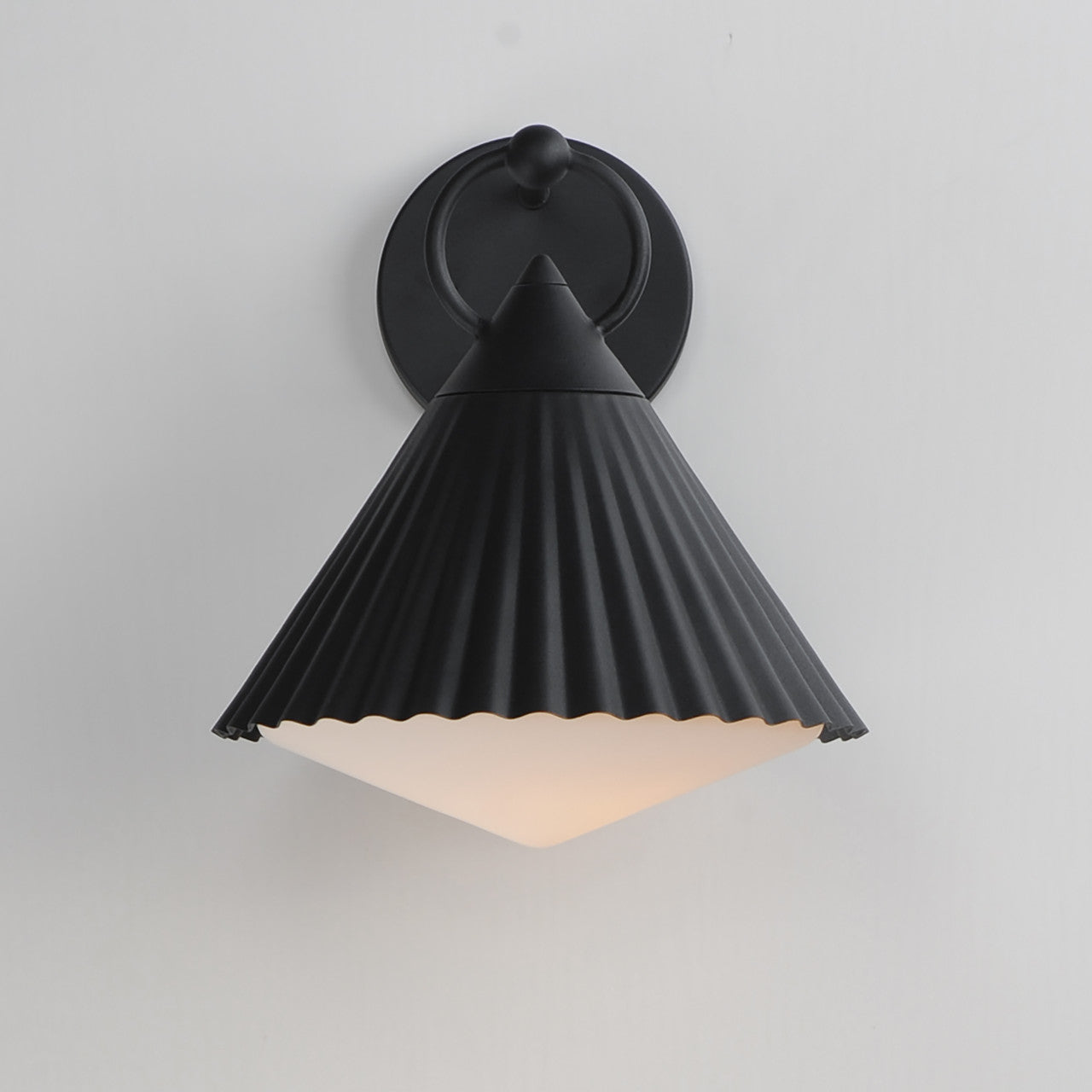 Maxim Odette 12" Wall Sconce in Black 35134WTBK