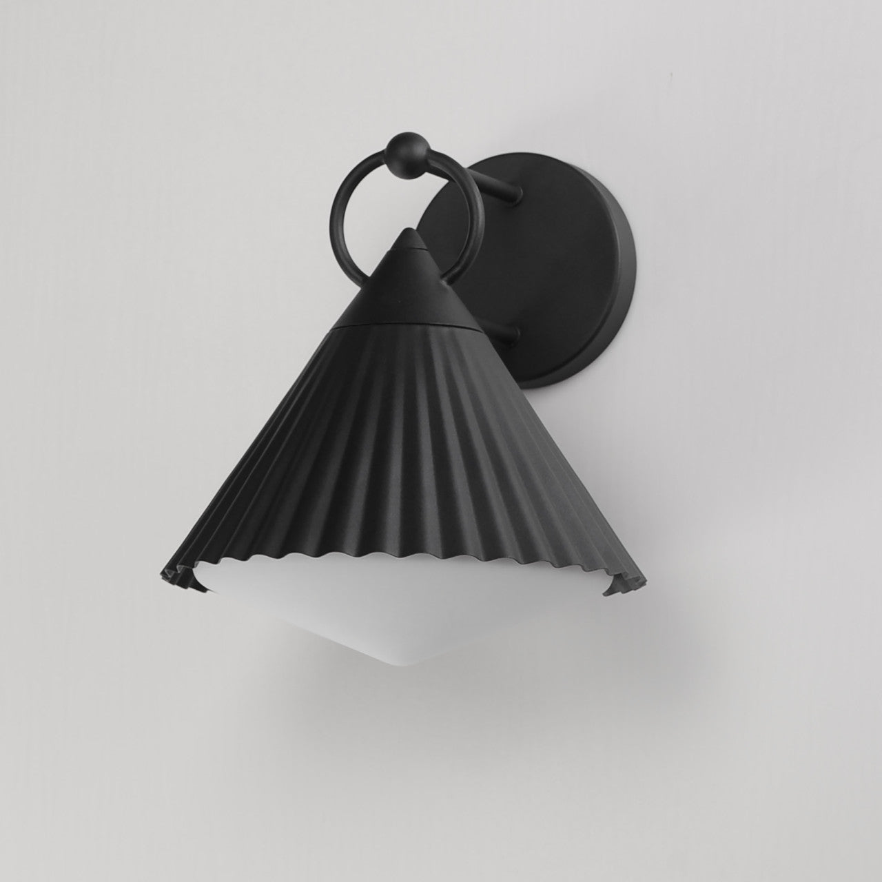 Maxim Odette 12" Wall Sconce in Black 35134WTBK