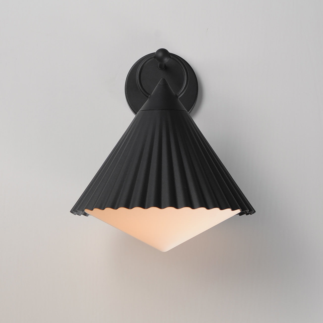 Maxim Odette 14" Wall Sconce in Black 35136WTBK