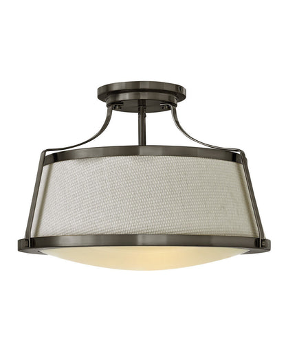 Hinkley Lighting Charlotte Large Semi-Flush Mount Antique Nickel 3522AN