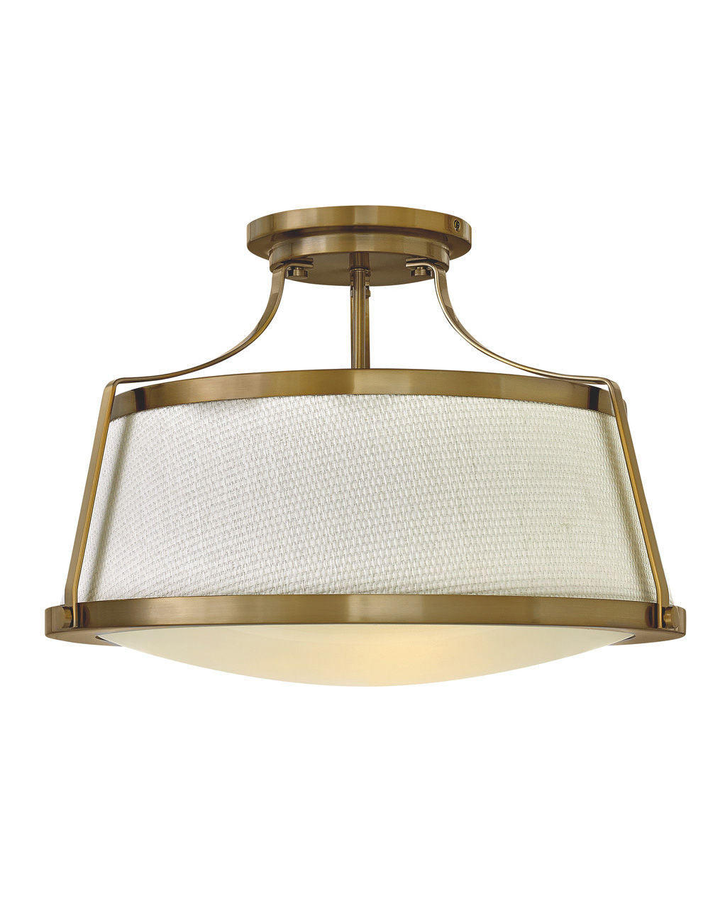 Hinkley Lighting Charlotte Large Semi-Flush Mount Brushed Caramel 3522BC