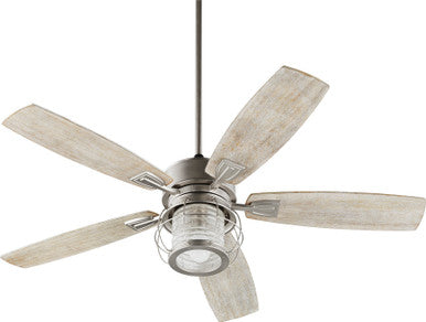 Quorum Galveston Ceiling Fan in Satin Nickel 3525-65