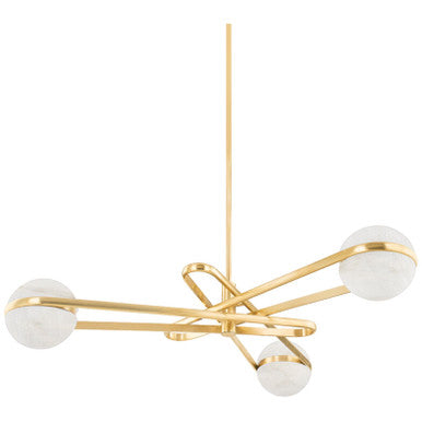 Corbett Lighting KYOMI Chandelier in Vintage Brass 353-52-VB