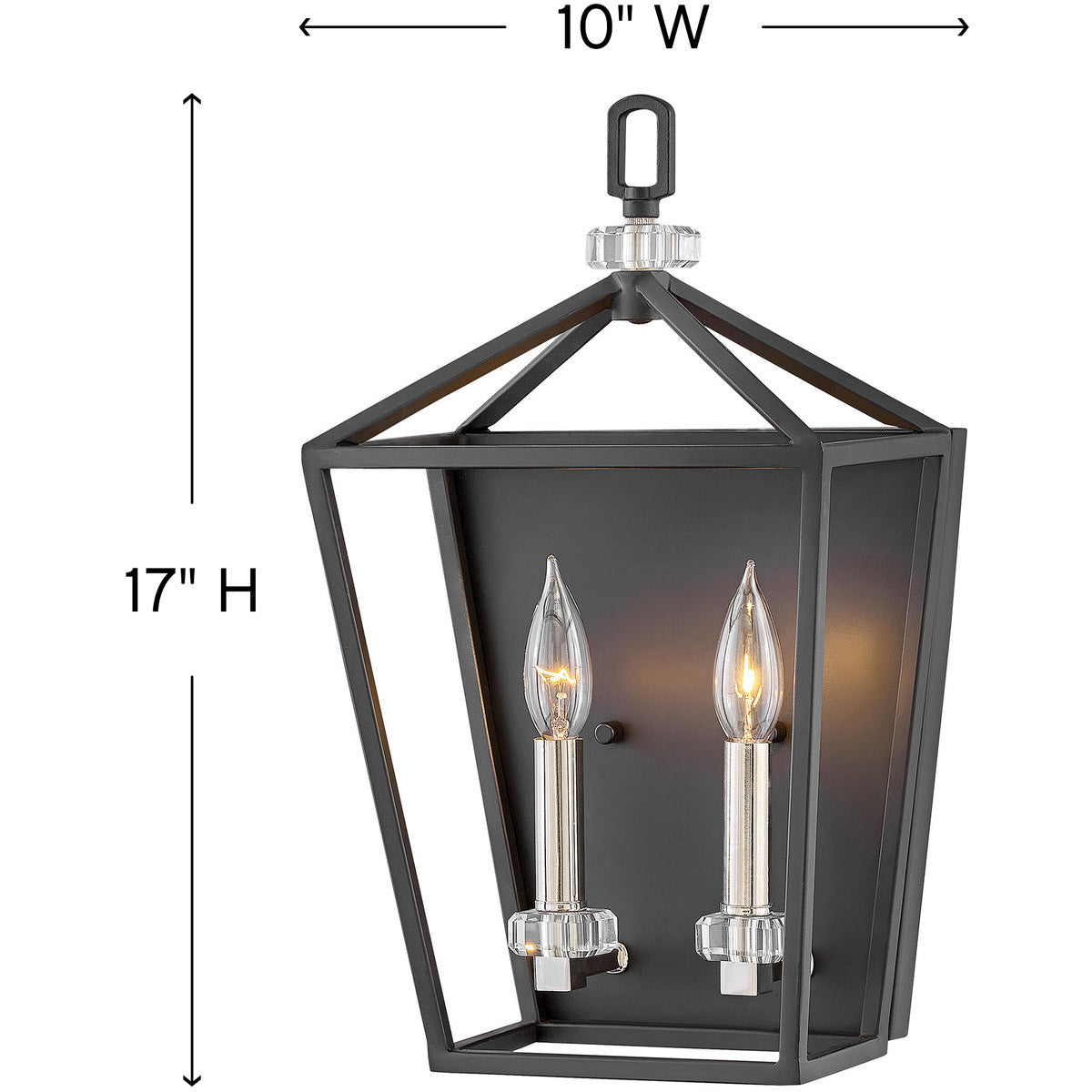 Hinkley Lighting Stinson Two Light Sconce Black 3532BK