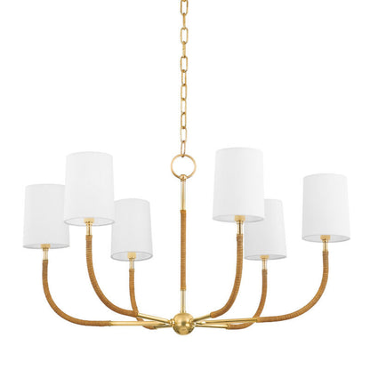 Hudson Valley Lighting Webson Chandelier in Aged Brass 3534-AGB