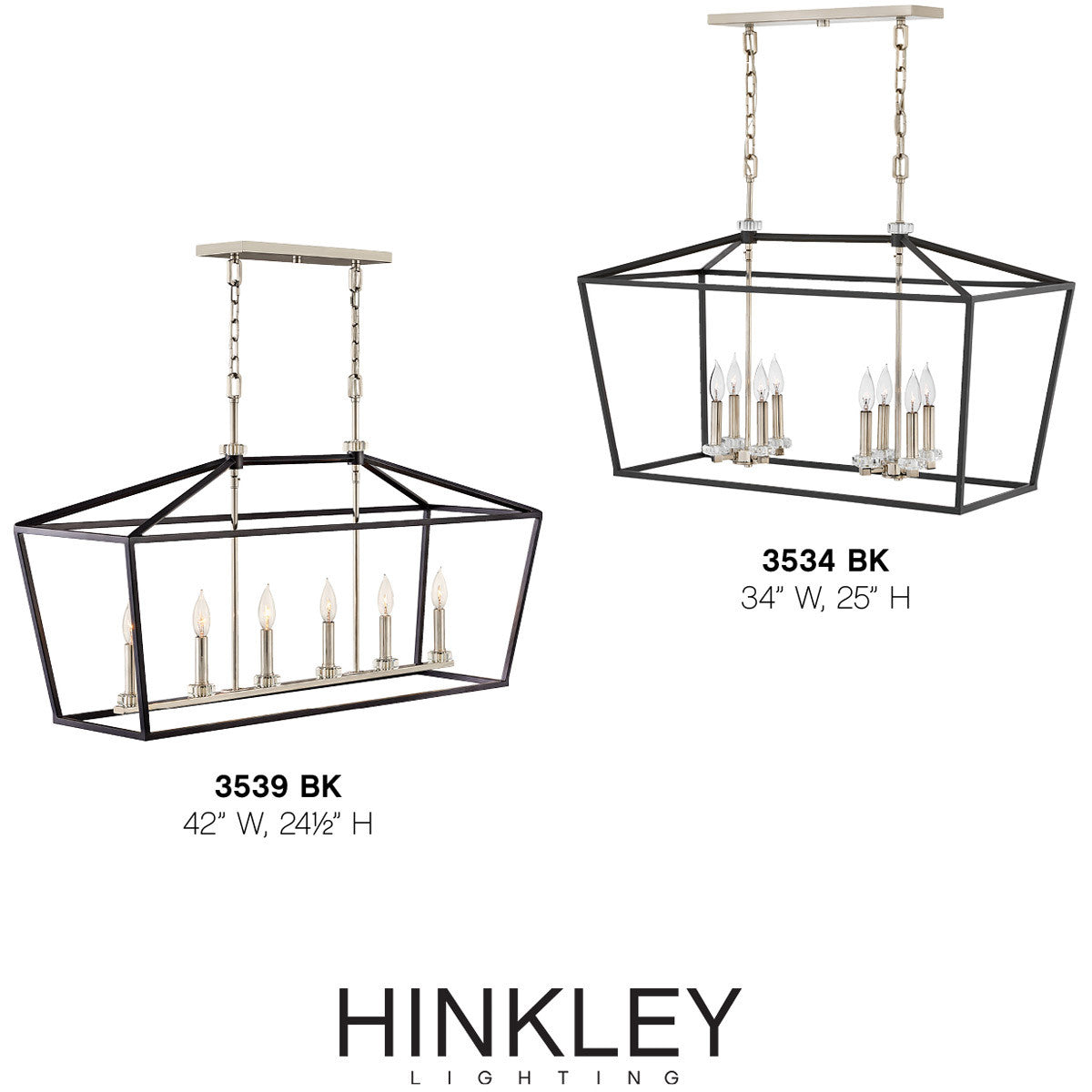 Hinkley Lighting Stinson Eight Light Linear Black 3534BK