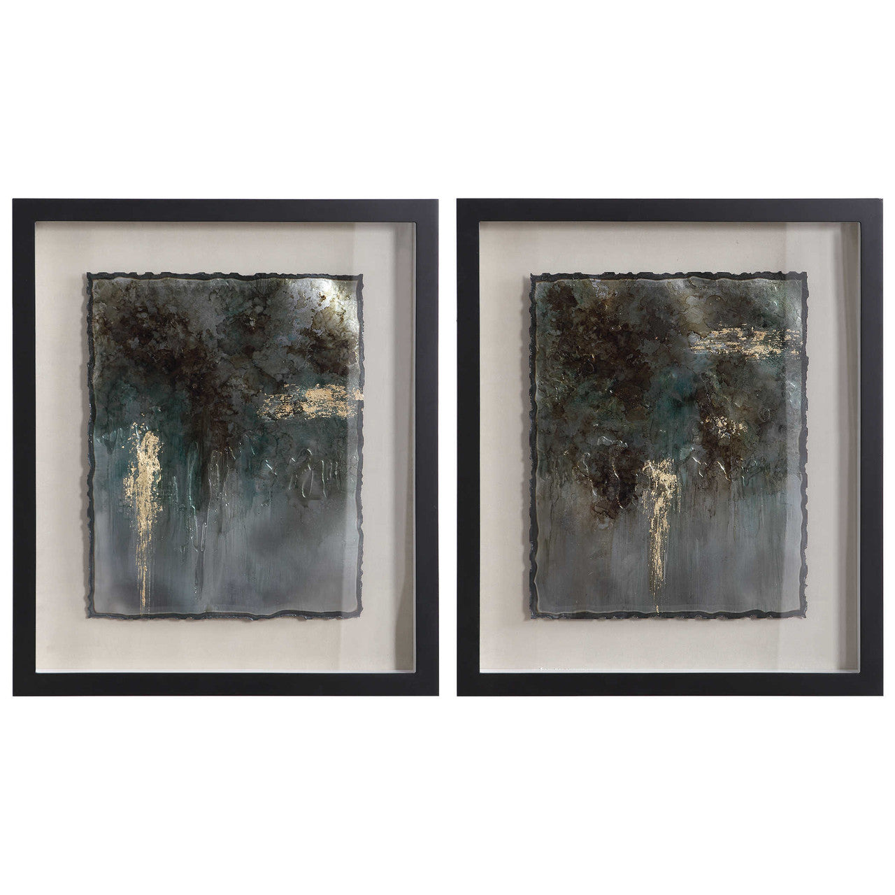 Uttermost Rustic Patina Framed Prints Set/2 35366