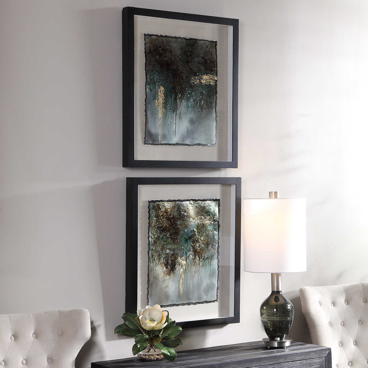 Uttermost Rustic Patina Framed Prints Set/2 35366