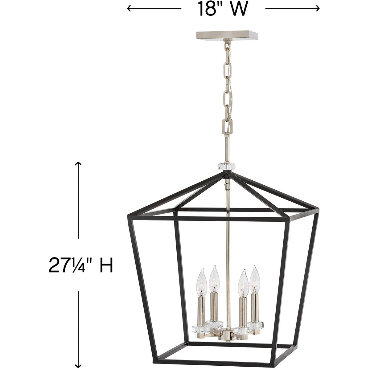 Hinkley Lighting Stinson Large Open Frame Black 3536BK