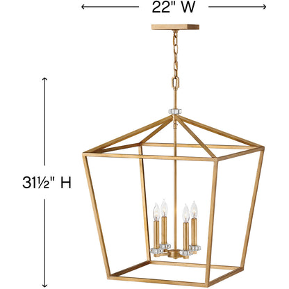 Hinkley Lighting Stinson Extra Large Open Frame Distressed Brass 3538DA