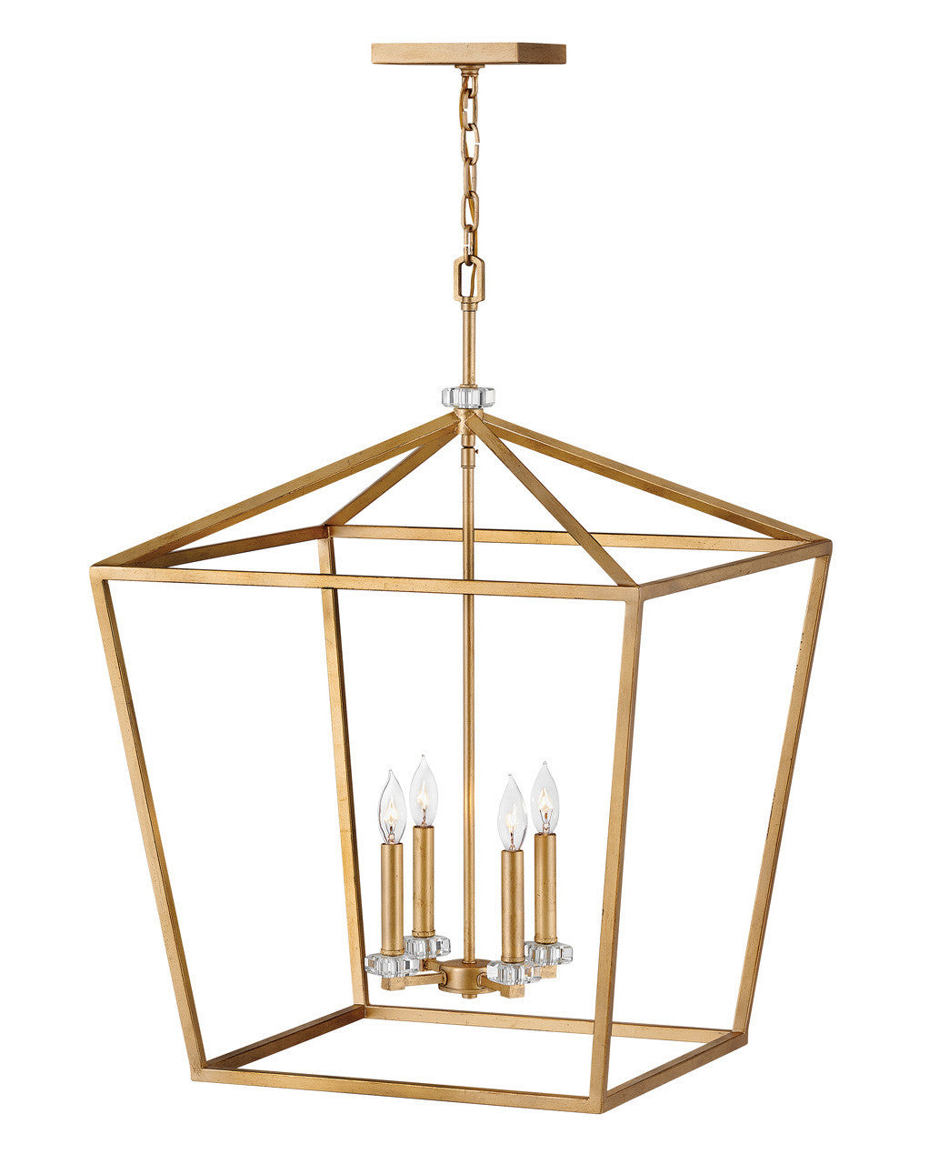 Hinkley Lighting Stinson Extra Large Open Frame Distressed Brass 3538DA