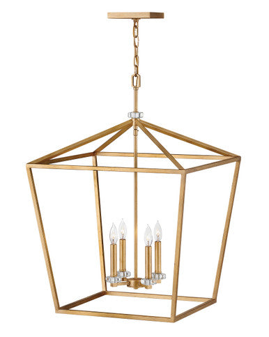 Hinkley Lighting Stinson Extra Large Open Frame Distressed Brass 3538DA