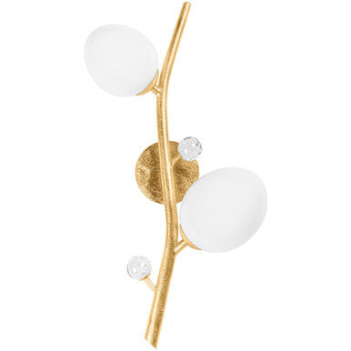 Corbett Lighting MIRIELLE Wall Sconce in Vintage Gold Leaf 354-02-VGL