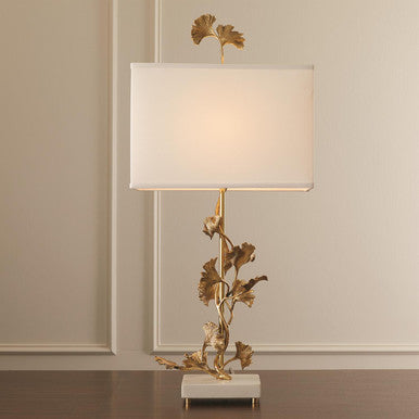 Global Views Ginkgo Table Lamp Brass 9.93249