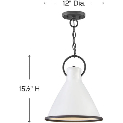 Hinkley Lighting Winnie Small Pendant Polished White 3557PT