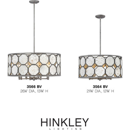 Hinkley Lighting Lara Large Drum Brushed Silver 3566BV